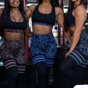 Bombshell Blue Leopard Print Thigh Highs